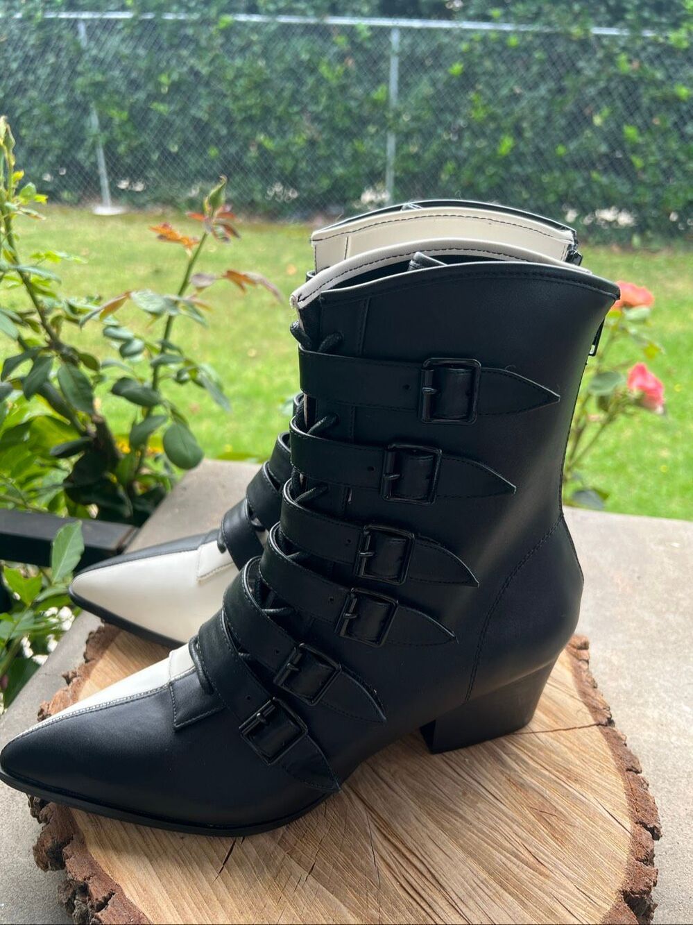 Ash Costello x Strange Cvlt Coven Boots Black/white Size 8 New - Picture 4 of 10